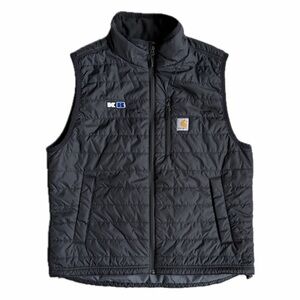 Carhartt Rain Defender Relaxed Fit Black Puffer Vest — Size Large